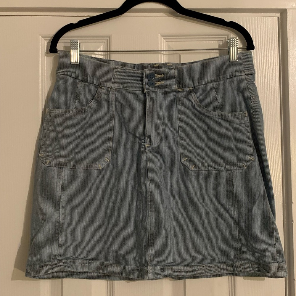 Lee Platinum Label Striped Jean Skort